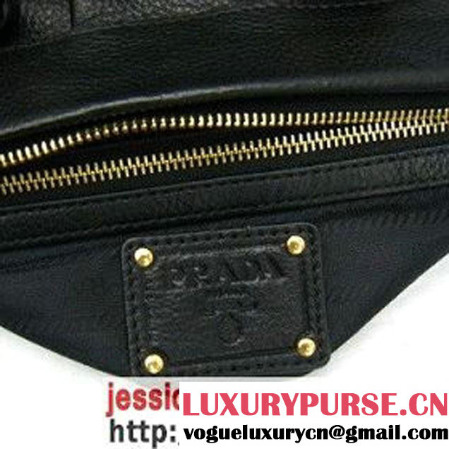 Prada BN1230 Leather Tote Bags Black   