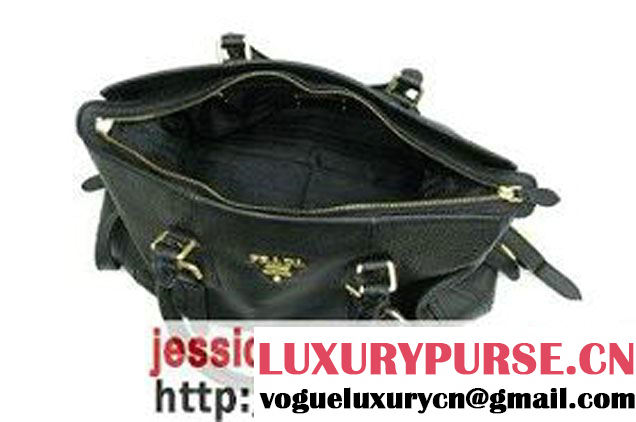 Prada Leather Frame Bag BR1181 Black   