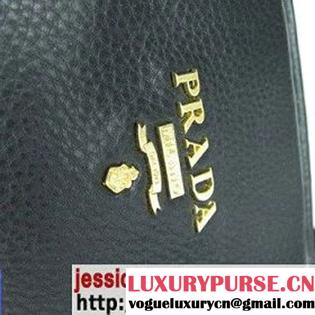 Prada Leather Frame Bag BR1181 Black   