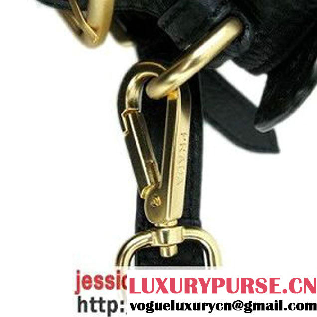 Prada Leather Frame Bag BR1181 Black   