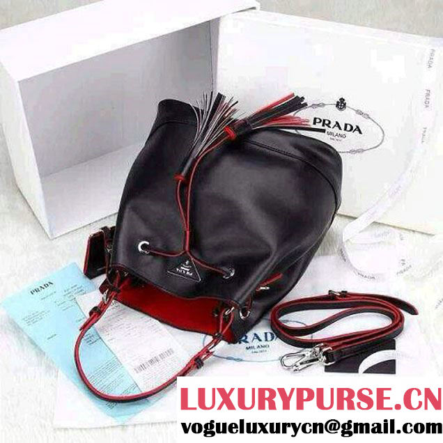 Prada Bucket Bag All-Leather in Black 2014