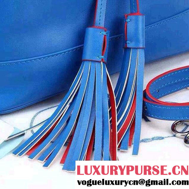 Prada Bucket Bag All-Leather in Blue 2014