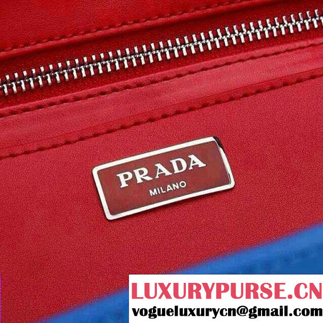 Prada Bucket Bag All-Leather in Blue 2014