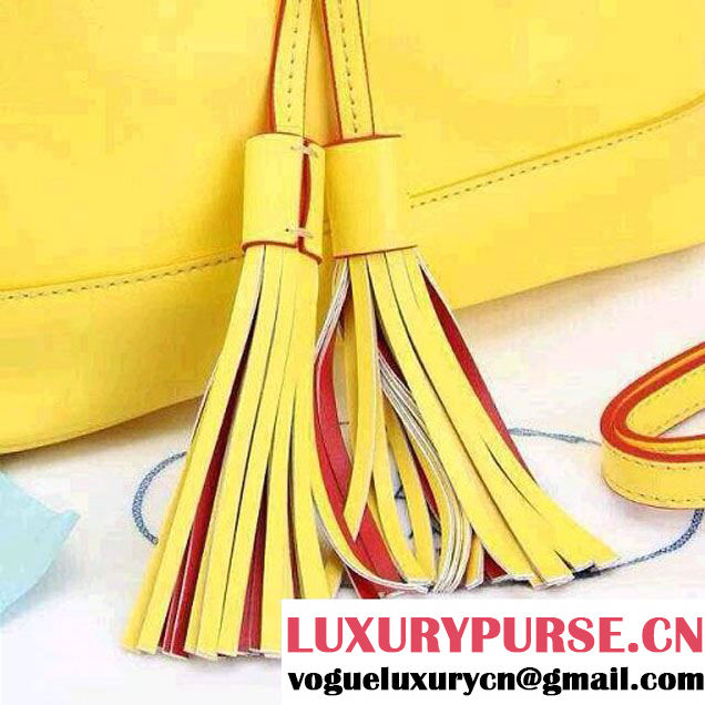 Prada Bucket Bag All-Leather in Yellow 2014
