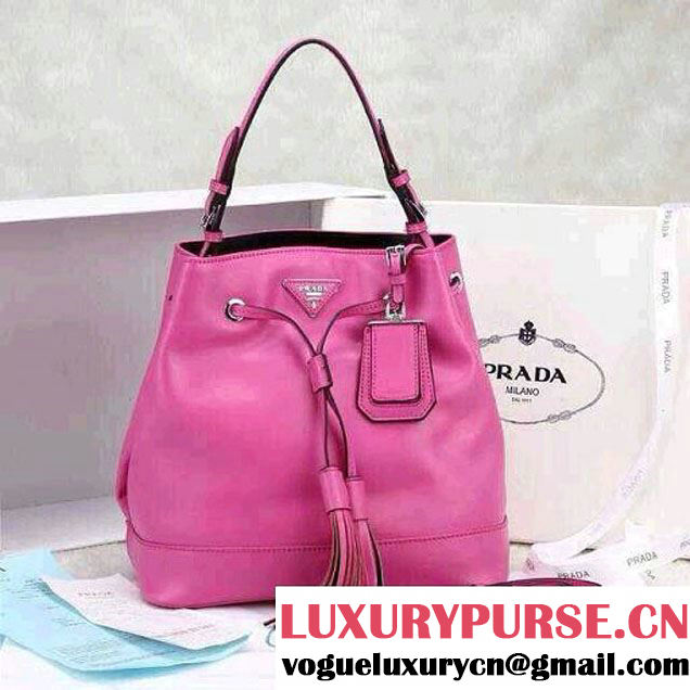 Prada Bucket Bag All-Leather in Pink 2014