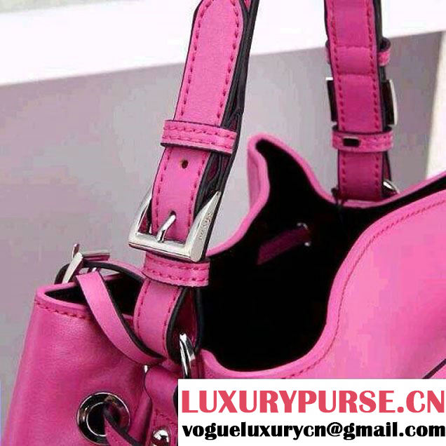 Prada Bucket Bag All-Leather in Pink 2014