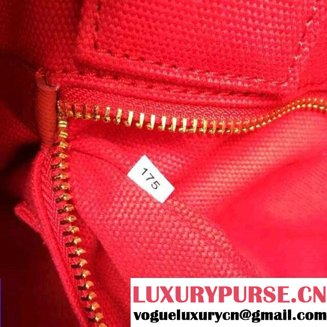 Prada Logo-Print Canvas Tote Bag in Red