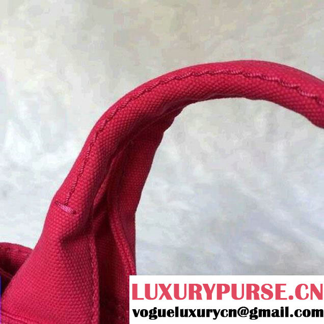Prada Logo-Print Canvas Tote Bag in Pink