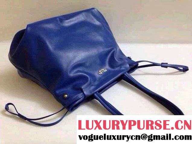 Prada Top Handle Tote Bag in Blue 2014