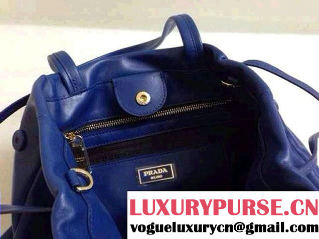 Prada Top Handle Tote Bag in Blue 2014