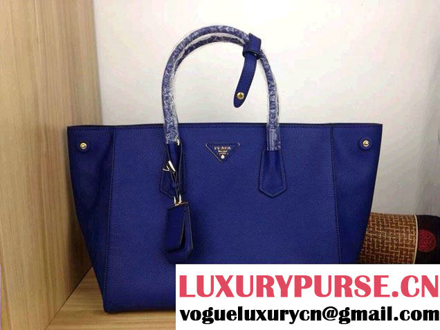 Prada Calf Leather Tote Bag BN2829 Indigo