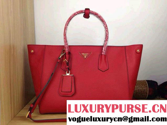 Prada Calf Leather Tote Bag BN2829 Red