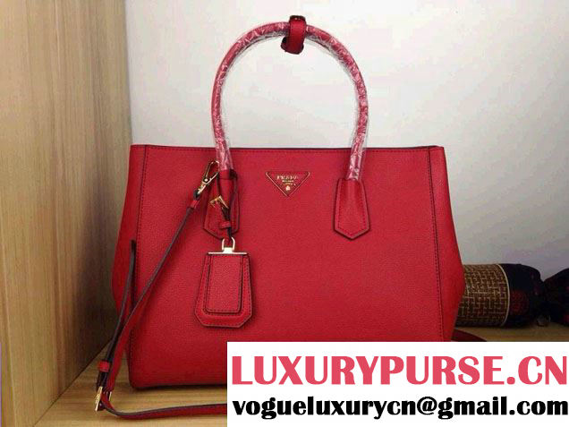 Prada Calf Leather Tote Bag BN2829 Red