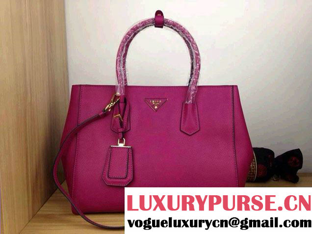 Prada Calf Leather Tote Bag BN2829 Fushia