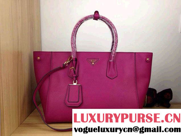 Prada Calf Leather Tote Bag BN2829 Fushia