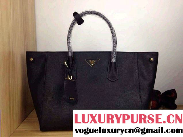 Prada Calf Leather Tote Bag BN2829 Black