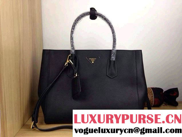 Prada Calf Leather Tote Bag BN2829 Black