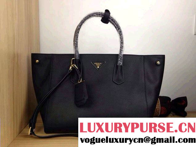 Prada Calf Leather Tote Bag BN2829 Black