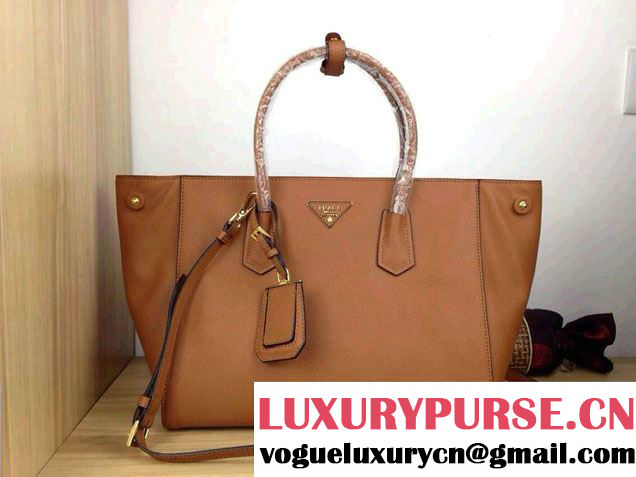 Prada Calf Leather Tote Bag BN2829 Khaki