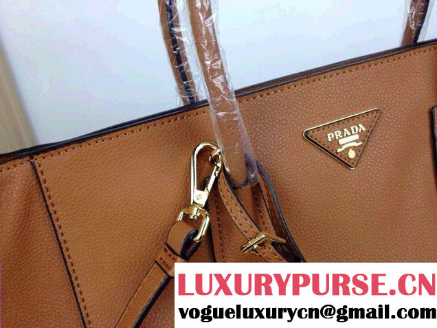 Prada Calf Leather Tote Bag BN2829 Khaki