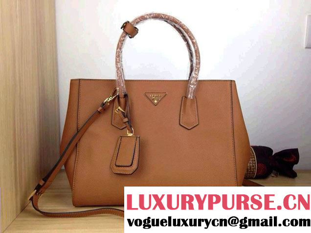 Prada Calf Leather Tote Bag BN2829 Khaki