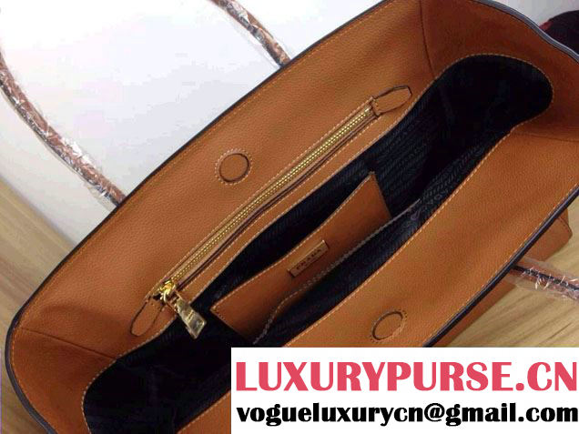 Prada Calf Leather Tote Bag BN2829 Khaki