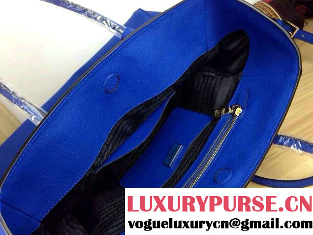 Prada Calf Leather Tote Bag BN2829 Blue
