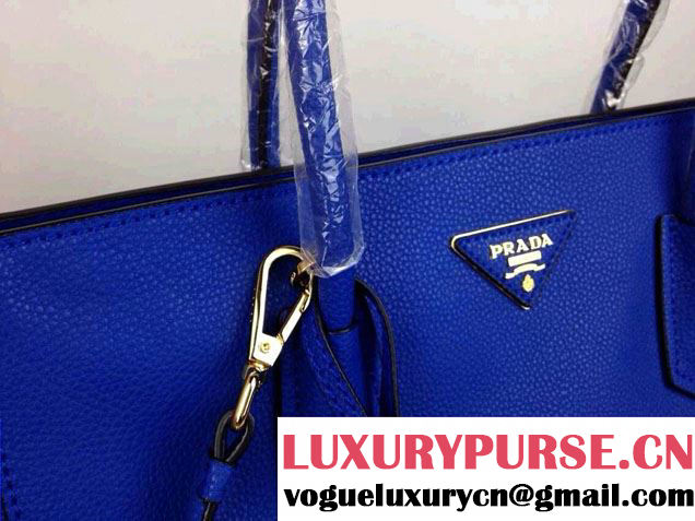 Prada Calf Leather Tote Bag BN2829 Blue