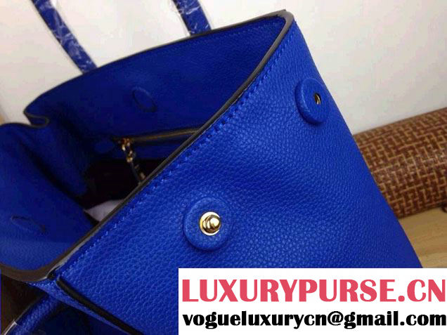 Prada Calf Leather Tote Bag BN2829 Blue