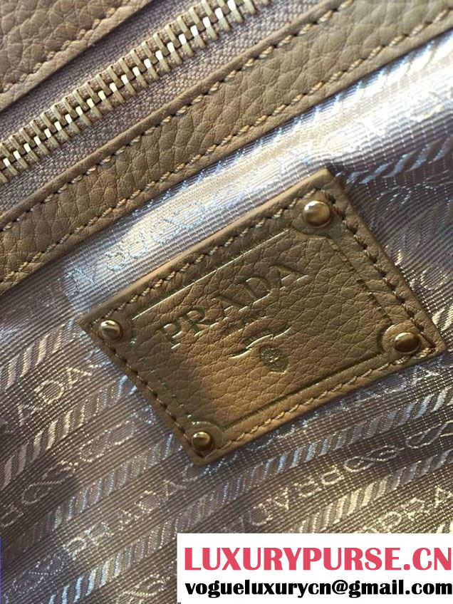 Prada Deerskin Pattern Shopping Tote Bag BR4743 Camel 2014