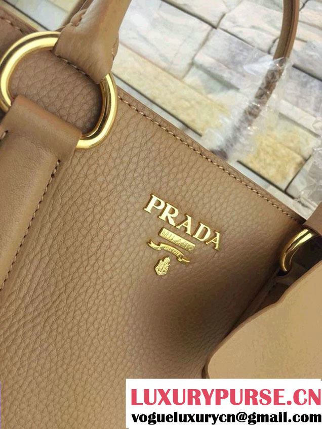 Prada Deerskin Pattern Shopping Tote Bag BR4743 Camel 2014