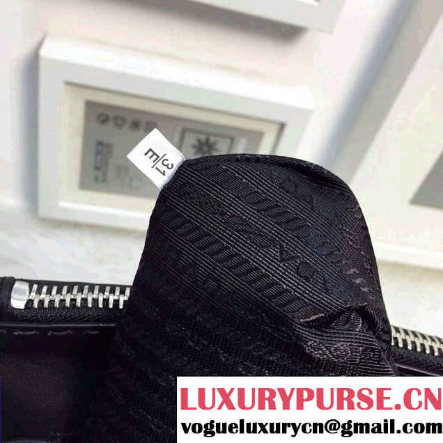 Prada Hand-stitched City Calf Leather Tote Bag B2861K Black 2015
