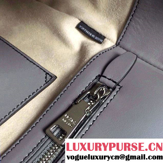 Prada Hand-stitched City Calf Leather Tote Bag B2861K Marble 2015