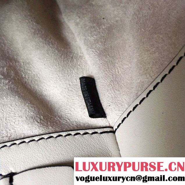 Prada Hand-stitched City Calf Leather Tote Bag B2861K Chalk White 2015