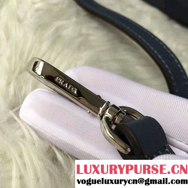 Prada Hand-stitched City Calf Leather Tote Bag BN2863 Baltic Blue 2015