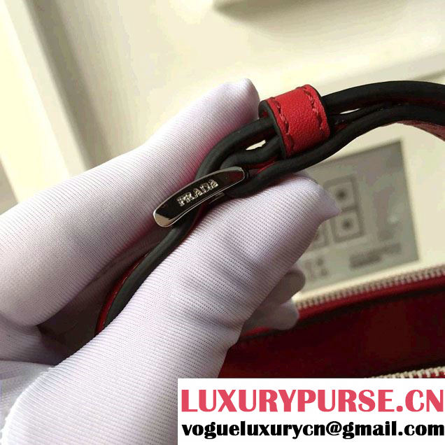 Prada Hand-stitched City Calf Leather Tote Bag BN2274 Red 2015
