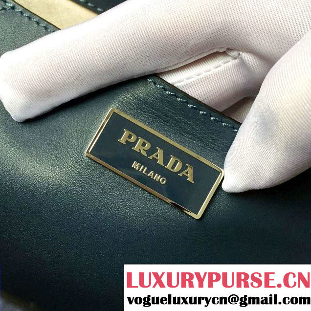 Prada Hand-stitched City Calf Leather Tote Bag BN2274 Baltic Blue 2015