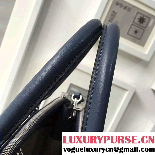 Prada Hand-stitched City Calf Leather Tote Bag BN2274 Baltic Blue 2015