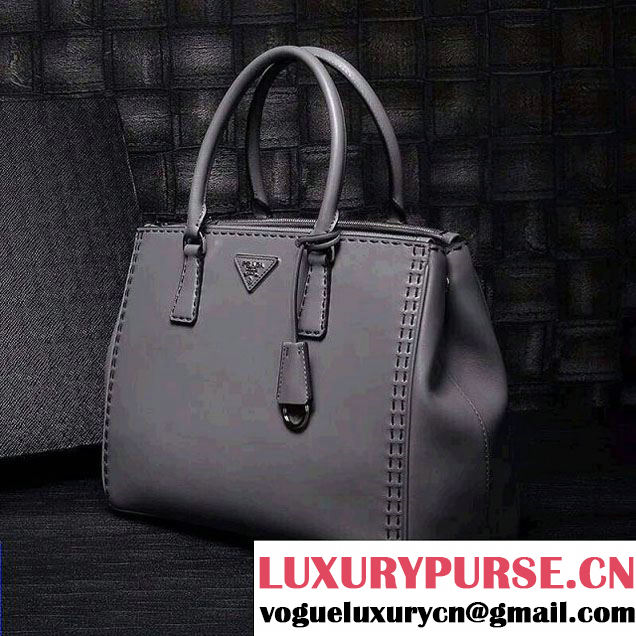 Prada Hand-stitched City Calf Leather Tote Bag BN2274 Marble 2015