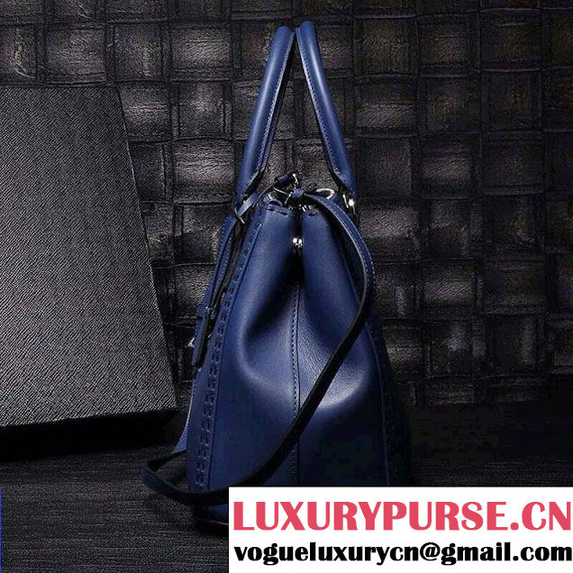 Prada Hand-stitched City Calf Leather Tote Bag BN2274 Cornflower Blue 2015