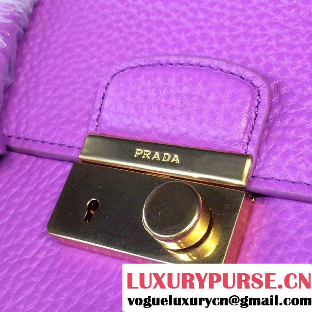 Prada Clemence Leather Tote Bag 2669 Light Purple 2015