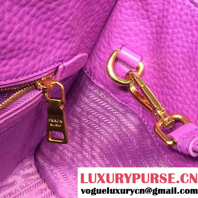 Prada Clemence Leather Tote Bag 2669 Light Purple 2015