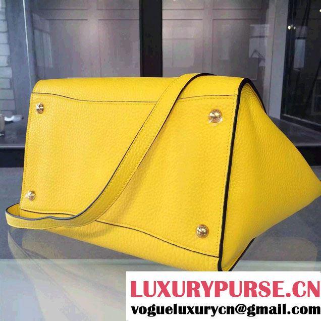 Prada Clemence Leather Tote Bag 2669 Yellow 2015