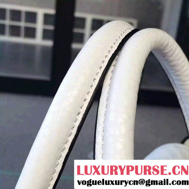 Prada Clemence Leather Tote Bag 2669 White 2015