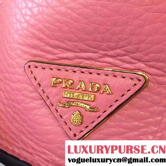 Prada Clemence Leather Tote Bag 2669 Pink 2015