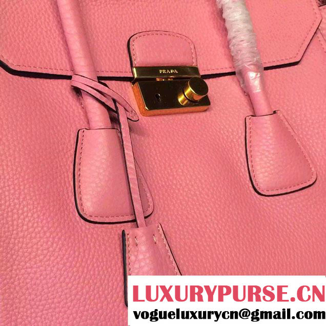 Prada Clemence Leather Tote Bag 2669 Pink 2015