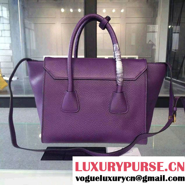 Prada Clemence Leather Tote Bag 2669 Purple 2015