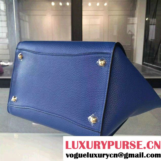 Prada Clemence Leather Tote Bag 2669 Blue 2015