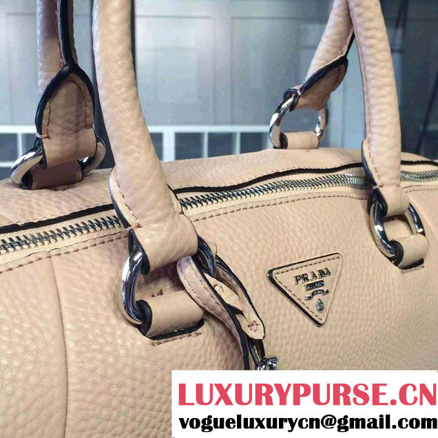Prada Clemence Leather Tote Bag BR5128 Nude Pink 2015