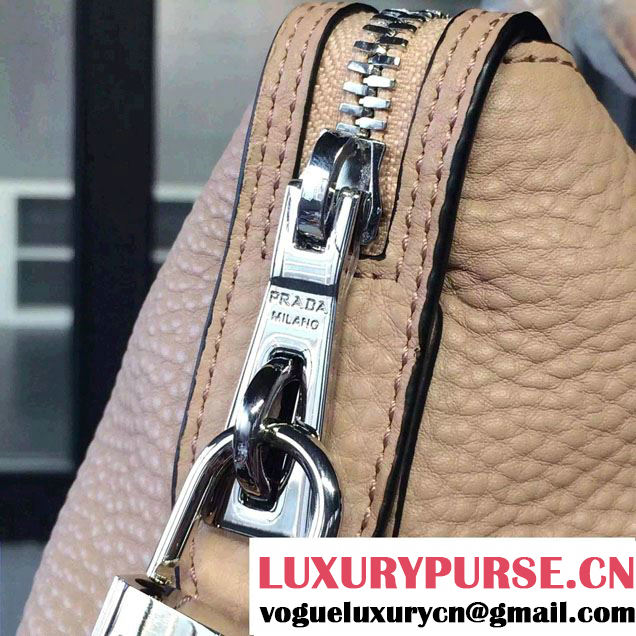 Prada Clemence Leather Tote Bag BR5128 Nude Pink 2015